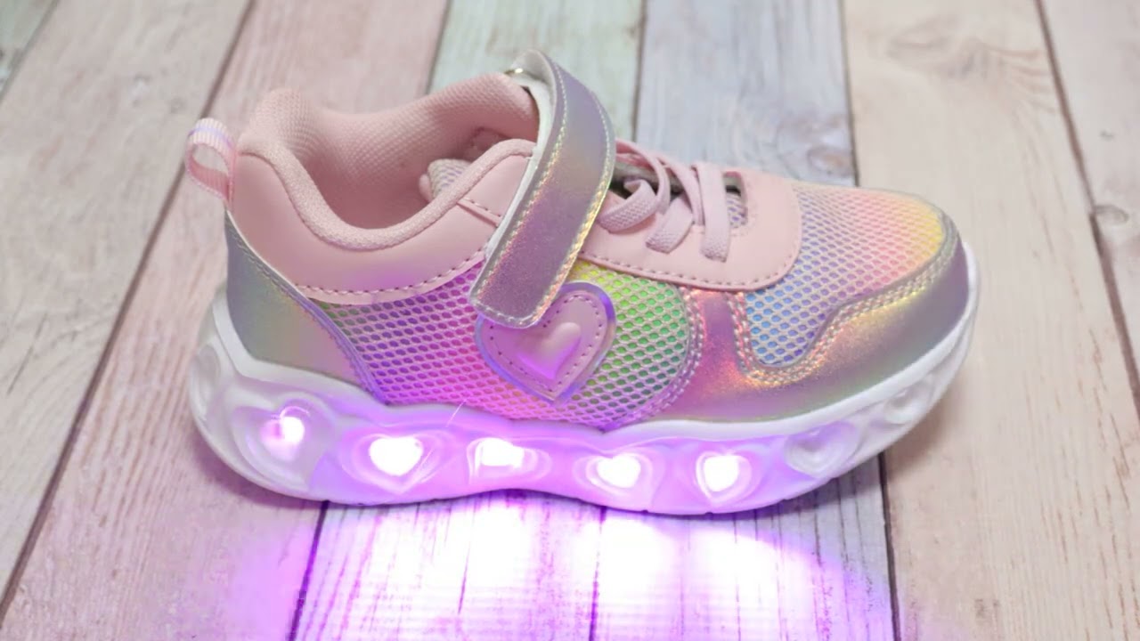Кроссовки Pasito подошва с огоньками разноцветные - видео