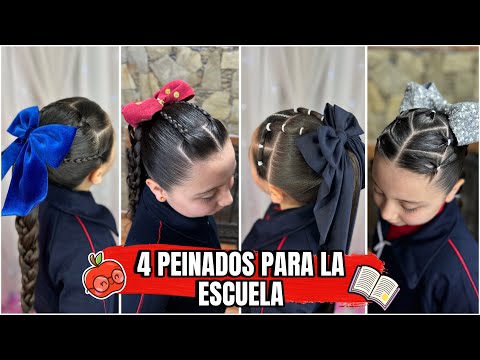 4 ideas de peinados para la Escuela 🍎📚