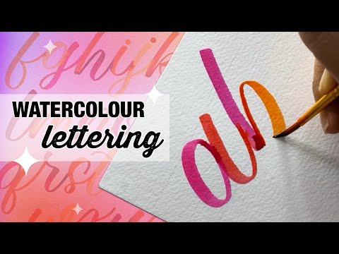 Practice with me! | Watercolour lettering A-Z