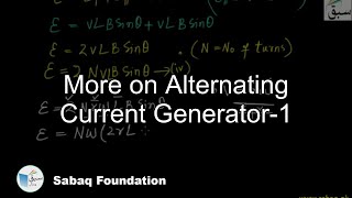 More on Alternating Current Generator