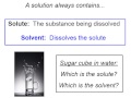Understanding Solutions and Dissolution