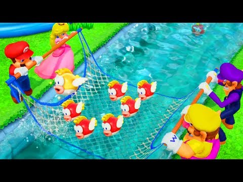 Super Mario Party - Minigames - Mario vs Wario vs Peach vs Waluigi