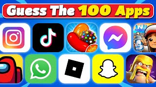 Guess the App LOGO in 3 Seconds! | 100 Famous App Logos in the World   Logo Quiz