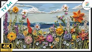 Wildflowers Oil Painting Screensaver for Your TV | 10 Hours in 4k HD