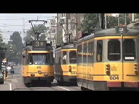 Trams in Amsterdam - 1990