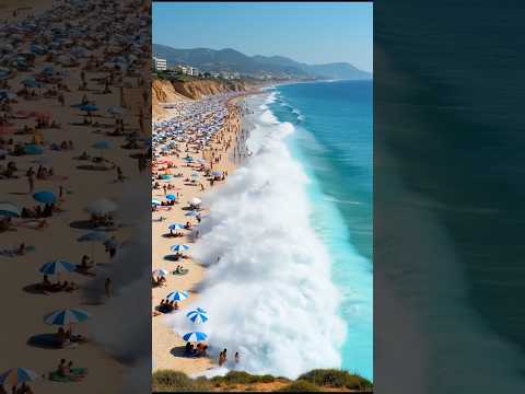 Olha a Força das Ondas 😱 #vfx #praia #tsunami #efeitosvisuais #tecnologiacriativa