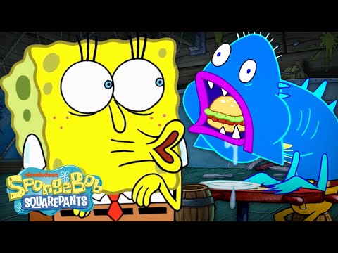 60 MINUTES in the Krusty Krab... at Night 🌝 | SpongeBob