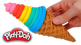 🍦 How To Make Rainbow Ice Cream With Play Doh 🍨