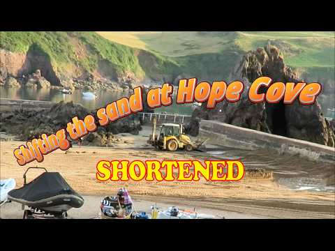 Shifting the sand on Hope Cove Harbour beach 20260710 SHORTENED VIDEO