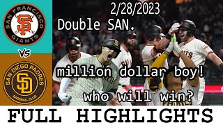 San Francisco Giants vs San Diego Padres Highlights Full Game | Feb 28, 2023 | 2023 Spring Training