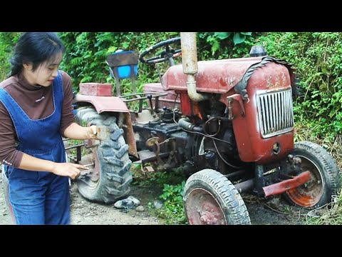 Full-video丨天才女孩修复1980年的拖拉机，完美的粉色机器~ Genius girl restores 1980 tractor, perfect pink machine丨林果儿