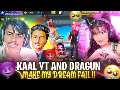 (KAAL YT AND DRAGUN) Make My Dream Fail 😭 || BIG YOUTUBER USING RED NUMBER ON LIVE 😱GARENA FREEFIRE