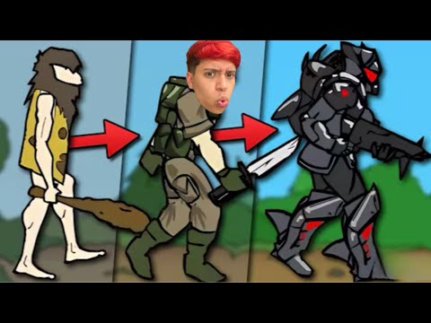 EVOLUINDO CIVILIZAÇÕES ATÉ CHEGAR NO FUTURO!! (Age of War)