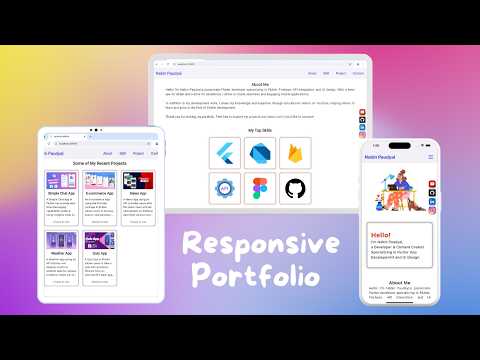 Responsive Portfolio Website With Hosting On GitHub | Responsive Web App