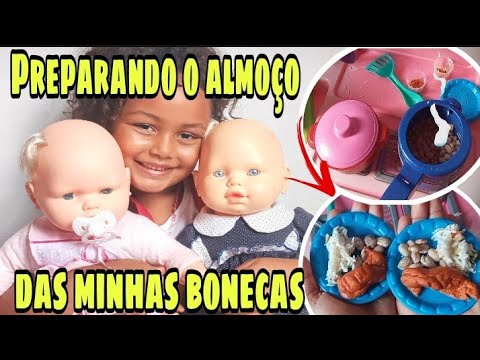 PREPARANDO O  ALMOÇO DAS MINHAS BONECAS | Lívia e Kaique