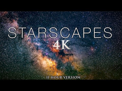 8 HOURS of STARSCAPES (4K) Stunning AstroLapse Scenes + Relaxing Music for Deep Sleep &amp; Relaxation