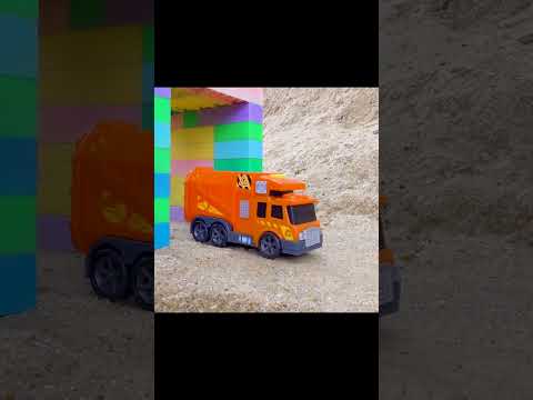 รถเครน รถดั้ม รถขยะ เล่นกับบล็อกวิเศษ สนุกสุดๆ