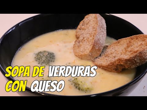 Sopa de Verduras con Queso - @recetasdecocina @deuvasaperas