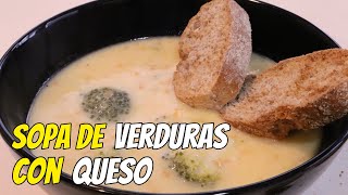 Sopa de Verduras con Queso - @recetasdecocina @deuvasaperas