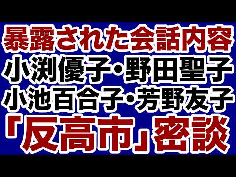 【暴露された密談】小渕優子・野田聖子・小池百合子・芳野友子「反高市」女性たちが一堂に会す【佐々木類✕デイリーWiLL】