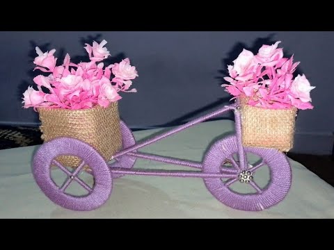 Beautiful handmade decoration piece || Cycle || fowers  🌺