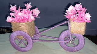 Beautiful handmade decoration piece || Cycle || fowers  🌺
