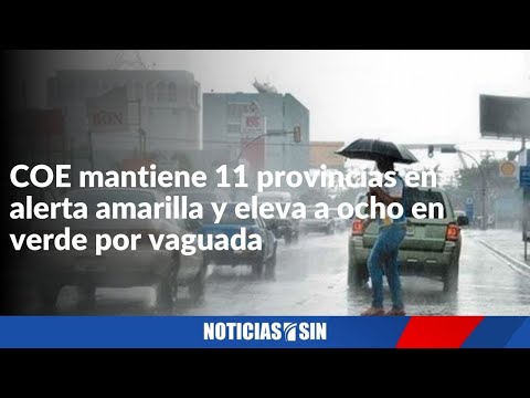 Elevan a 8 provincias en alerta verde por vaguada