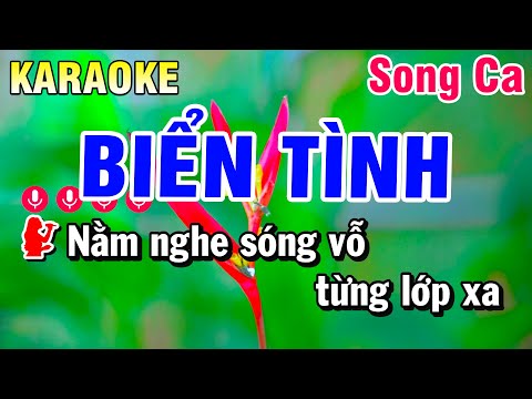 Karaoke Biển Tình Nhạc Sống Song Ca | Beat Huỳnh Anh