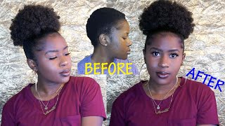 How To Do A High Puff On Super Short Twa 4c Natural Hair Mona B
