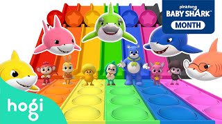 [BEST] Learn Colors with Pop It and Slide with Shark Family 🛝｜Shark Month｜Hogi Colors｜Hogi Pinkfong