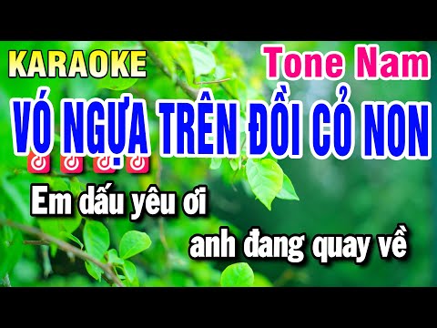 Karaoke Vó Ngựa Trên Đồi Cỏ Non Nhạc Sống Tone Nam | Huỳnh Anh