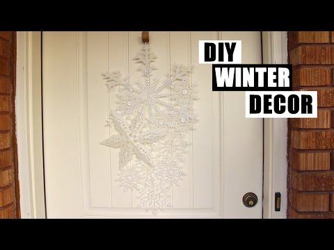 Easy & Cheap DIY Front Door Winter Decor Tutorial |...