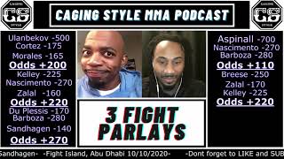 Parlays 5 Ways. UFC Fight Island 5: Moraes vs Sandhagen