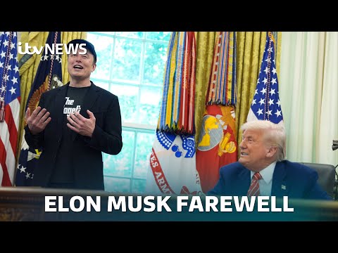 Trump bids farewell to Musk on his final day at DOGE | ITV News