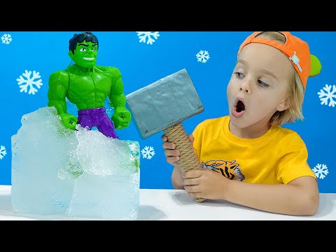 Desafío de juguetes congelados de Vlad y Niki