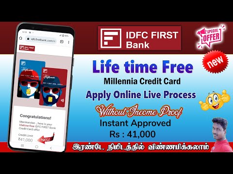 IDFC Bank First millennia Credit Card Apply without income proof  full details in Tamil 2025