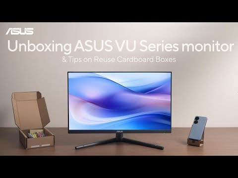 Unboxing ASUS VU Series monitor & Tips on Reuse Cardboard Boxes   | ASUS SUPPORT