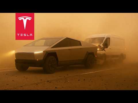TESLA CYBERTRUCK DESTROYED IN ZERO VISIBILITY DUST STORM