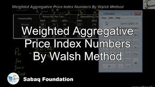 Weighted Aggregative Price Index Numbers By Walsh Method