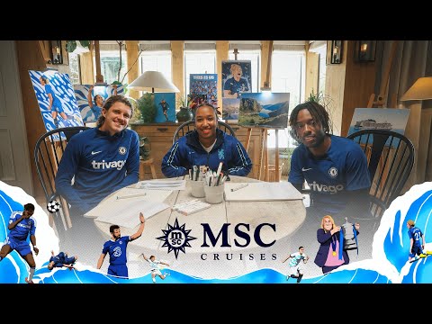 GALLAGHER, MADUEKE, CHARLES & FLEMING | Get an art lesson with MSC Cruises 🎨🚢