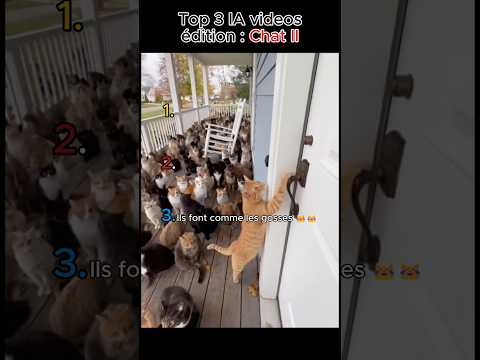 💀 Chat perd le contrôle 😂 3 séquences de chaos #humour #parodie #blague #sora2