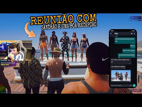 Bkinho CLIPS | REUNIÃO COM SANDRÃO E UMA BOA RECEPÇÃO NO IATE COM 4 GAROTAS DANÇANDO No GTA RP