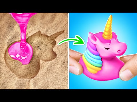 ¿Es Real?! Haz tu Propio Slime de Unicornio: ¡Sorpresa de Slime Arcoíris! 🦄✨