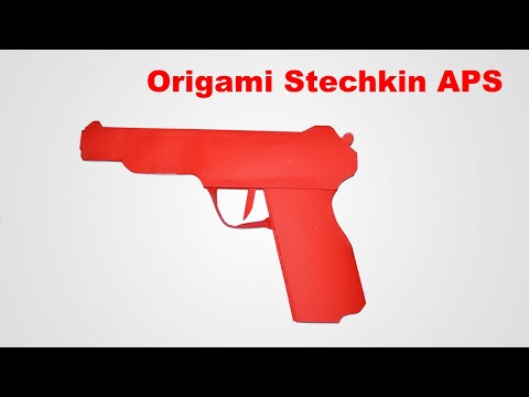 Como hacer Pistola de Papel -  Stechkin APS - origami