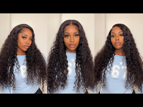 Quick and easy GLUELESS install 28” DEEP WAVE | Hermosa Hair