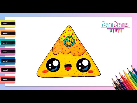 Cómo Dibujar un Nacho Kawaii  - ideas de dibujos fáciles Paso a paso