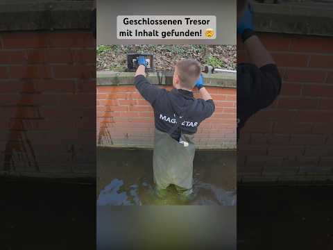 Beim #magnetfischen geschlossenen Tresor gefunden & geknackt 🤯 #schatzsuche #gebrüderlange