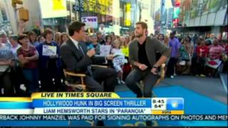 Liam Hemsworth's interview on Good Morning America (August 05)