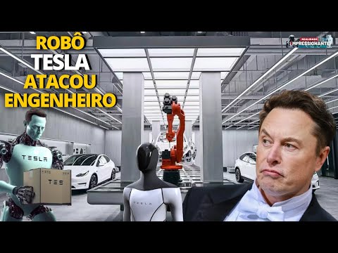 Robô da Tesla atacou um engenheiro humano na Giga Texas? | Robô de IA aprendeu a andar sozinho