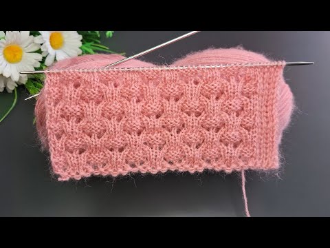 Çok beğeniceğiniz iki şiş kolay örgü yelek model 🧶Eays crochet knitting patterns